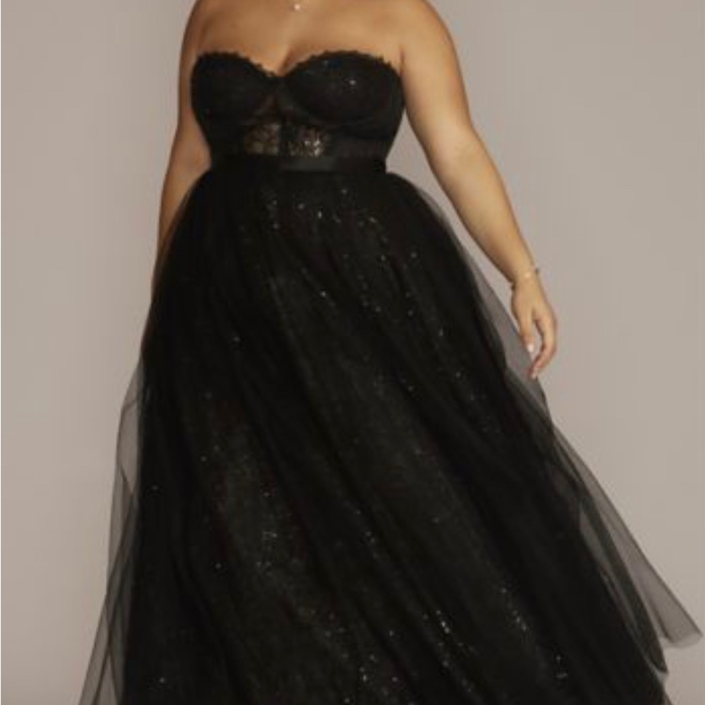 Jules & Cleo Sparkle Illusion prom/formal dress from David’s Bridal